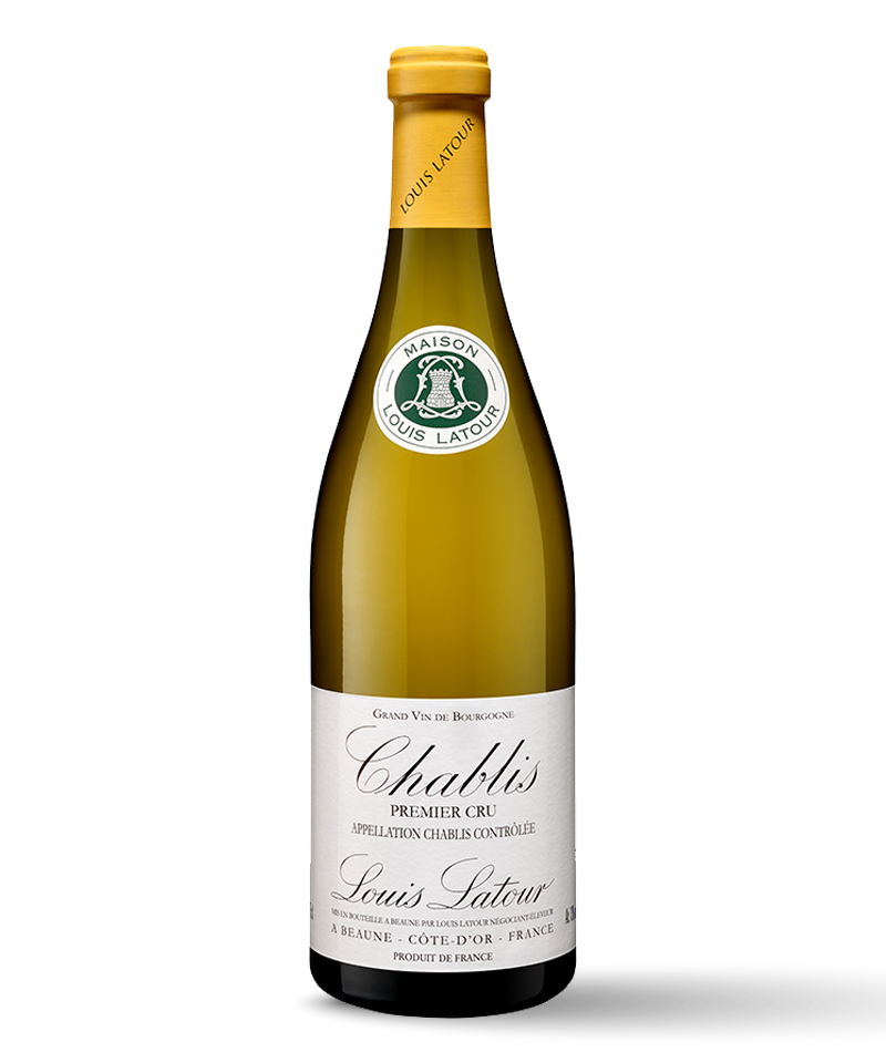 Louis Latour Chablis 1er Cru 2023 Front Bottle Shot Transparent Background