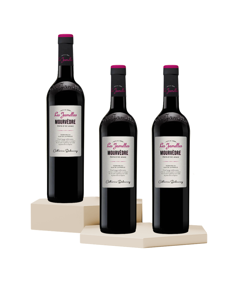 Les Jamelles Mourvedre Vin de Pays d'Oc - Pack of 3