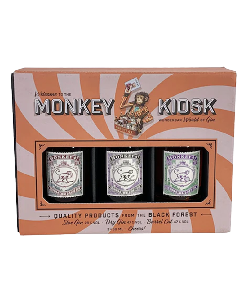 Monkey 47 Kiosk Gift Set (3x50ml Sloe+Dry+Barrel Cut Gin)